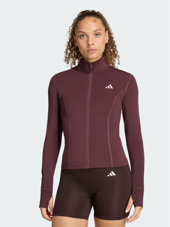 adidas adidas Kurtka do biegania 167809 Czerwony Slim Fit