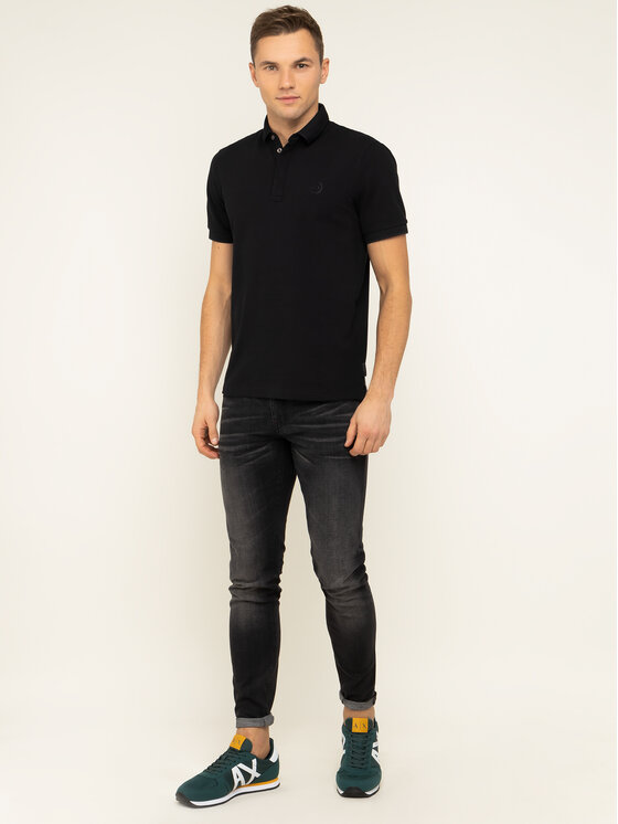 Armani Exchange Armani Exchange Поло 8NZF91 ZJ81Z 1200 Чорний Slim Fit