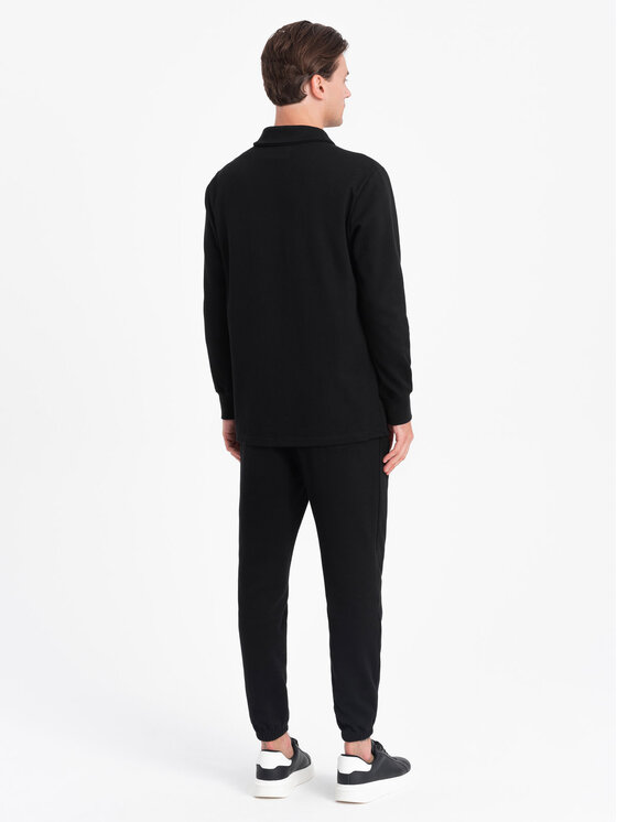 Ombre Ombre Tepláková souprava Z71 Černá Regular Fit