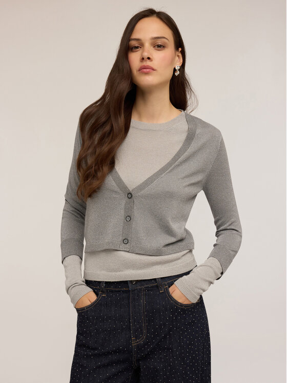 Motivi Motivi Cardigan M371W003454N0V3 Grigio Regular Fit