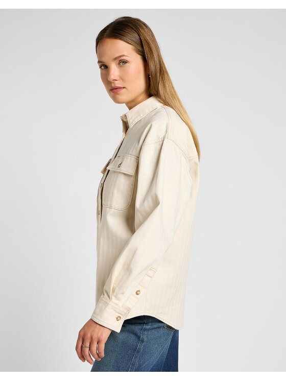 Lee Lee Koszula Working West Shirt Biały Regular Fit