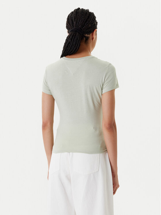 Tommy Jeans Tommy Jeans T-Shirt Essential DW0DW20913 Πράσινο Slim Fit