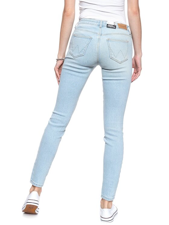 Wrangler Wrangler Jeansy SKINNY Niebieski Skinny Fit