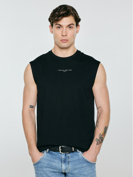 BIG STAR BIG STAR Tank top IRRER Czarny Comfort Fit