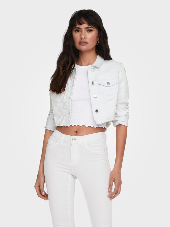 ONLY ONLY Jeansová bunda Wonder 15256098 Bílá Regular Fit