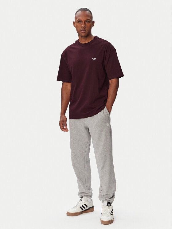 adidas adidas Футболка Trefoil Essentials Loose KV3139 Бордовий Regular Fit
