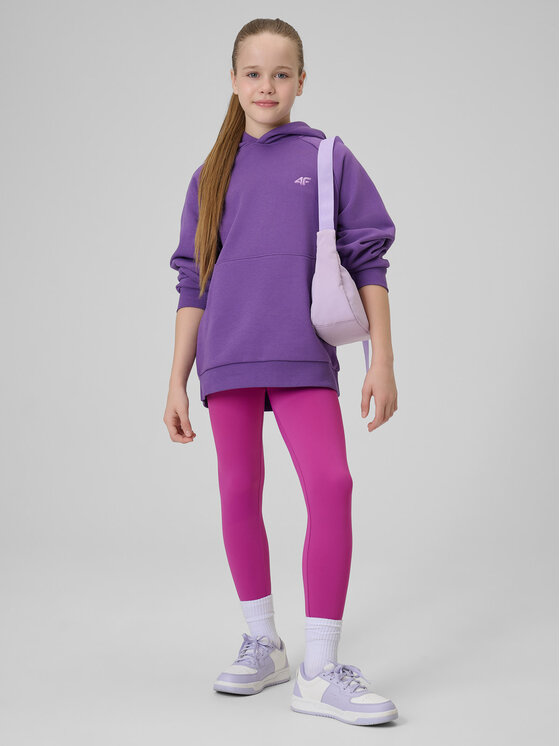 4F 4F Bluza 4FJRSS26TSWSF3040-50S Fioletowy Loose Fit