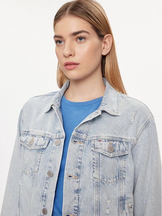 Tommy Jeans Tommy Jeans Jeansjacke Flag DW0DW18331 Blau Regular Fit