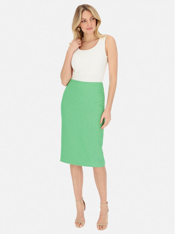 L’AF L’AF Spódnica midi Talia Zielony Regular Fit