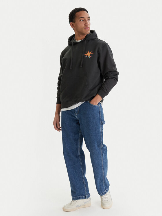 RVCA RVCA Суитшърт Pegasus EVYSF00137 Черен Boxy Fit