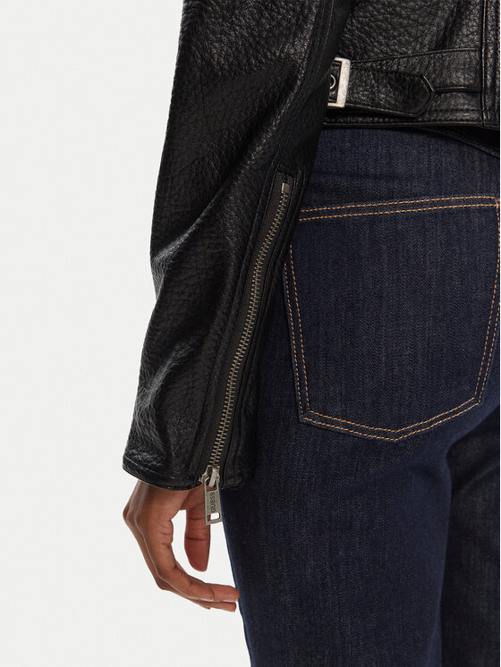 Guess Guess Jakna od imitacije kože W5YL19 WHDS0 Crna Regular Fit