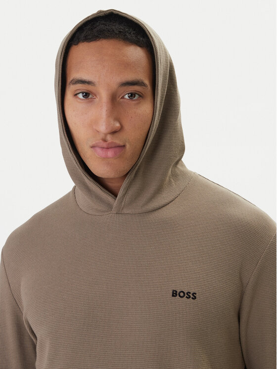 BOSS BOSS Longsleeve krekls Waffle 50535885 Brūns Regular Fit