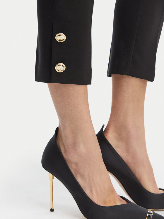 Rinascimento Rinascimento Текстилни панталони CFC0128641003 Черен Slim Fit