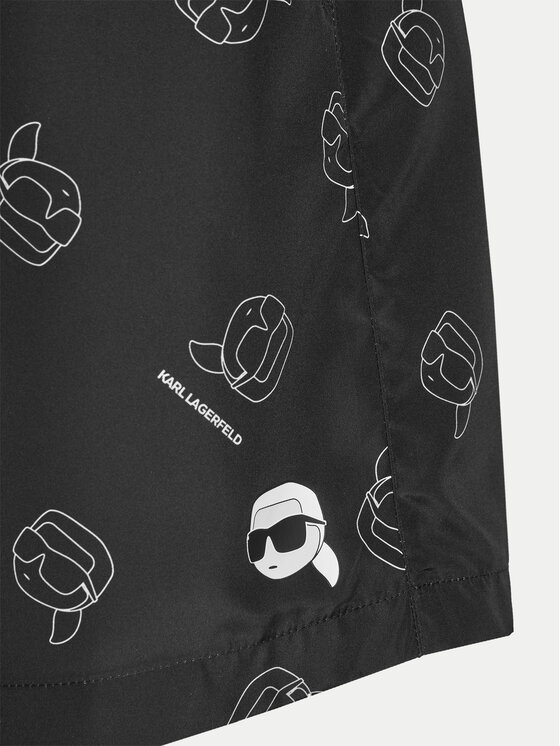 KARL LAGERFELD KARL LAGERFELD Plavecké šortky A1M46060 Čierna Regular Fit