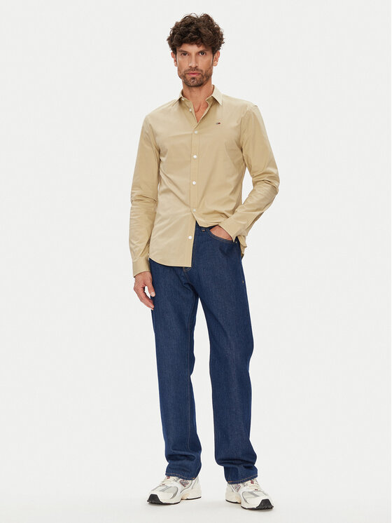 Tommy Jeans Tommy Jeans Srajca Original DM0DM04405 Bež Slim Fit