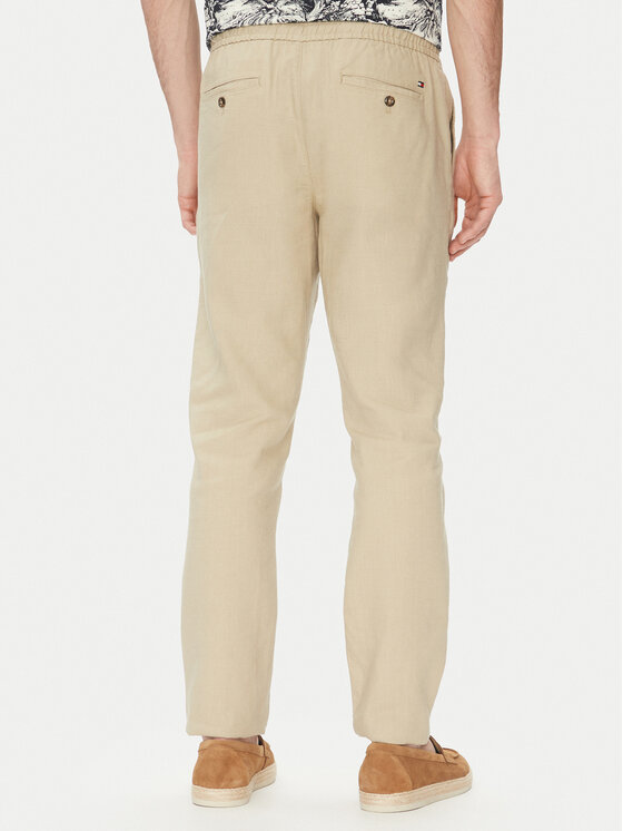 Tommy Hilfiger Tommy Hilfiger Штани з тканини Harlem MW0MW38801 Бежевий Slim Fit