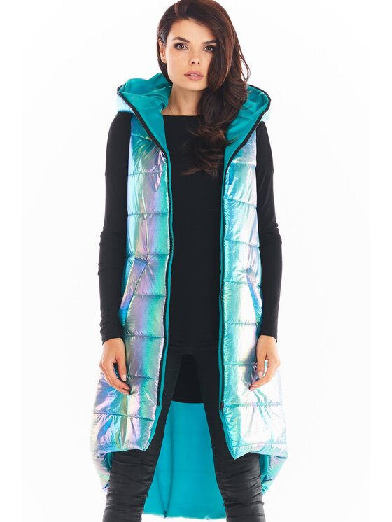 Awama Awama Bezrękawnik A386 Niebieski Basic Fit