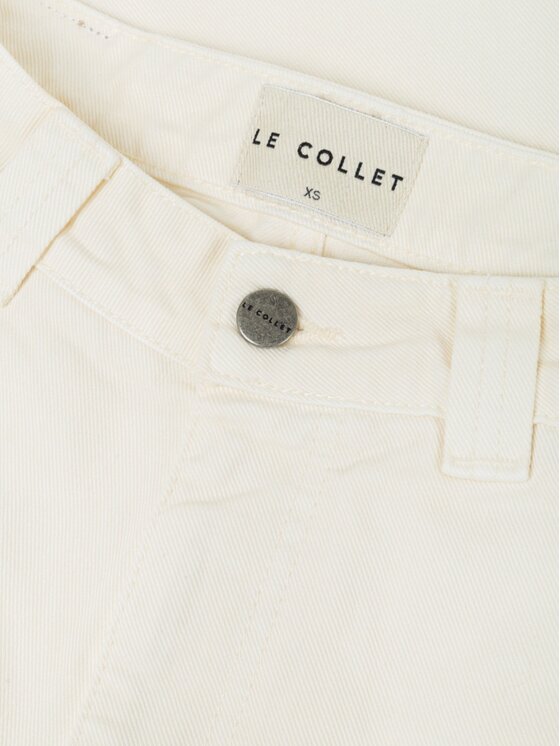 Le Collet Le Collet Jeansy ESTER Kremowy Straight Leg