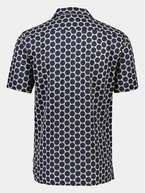 Lindbergh Lindbergh Koszula 30-203569 Granatowy Relaxed Fit