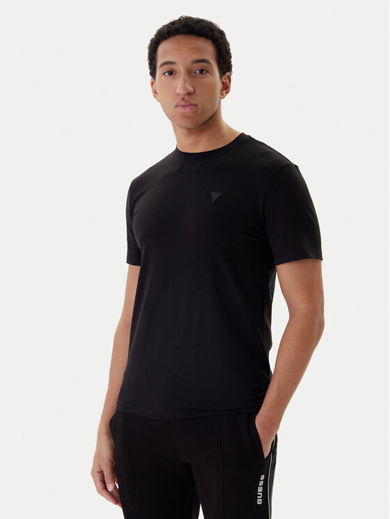 Guess Tricou Z2YI12 JR06K Negru Regular Fit