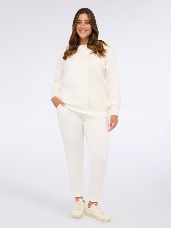 Fiorella Rubino Fiorella Rubino Felpa G825L008618N011 Bianco Boxy Fit