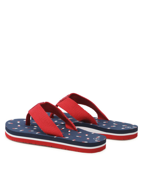 Tommy Hilfiger Tommy Hilfiger Šlepetės per pirštą Flag Flip Flop T3X8-32923-0058 M Raudona