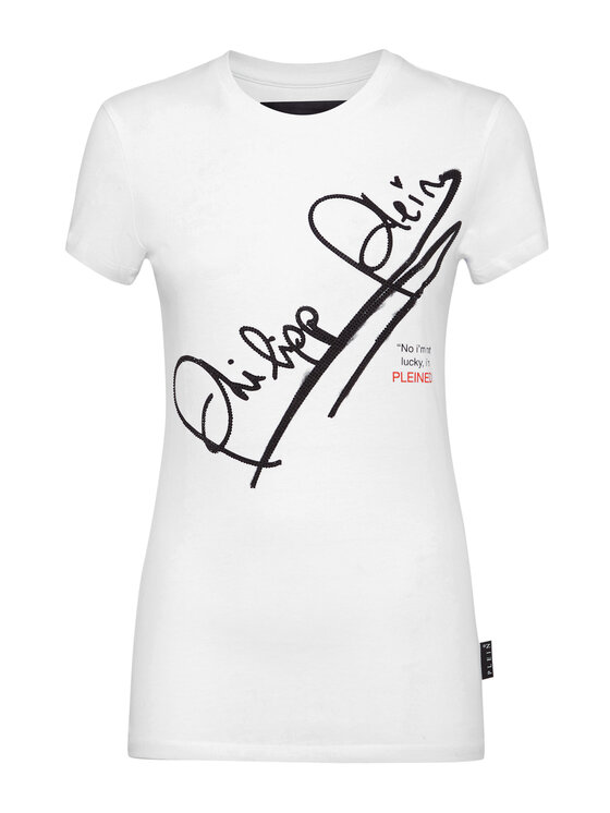 PHILIPP PLEIN PHILIPP PLEIN T-Shirt 3987 Bílá Regular Fit