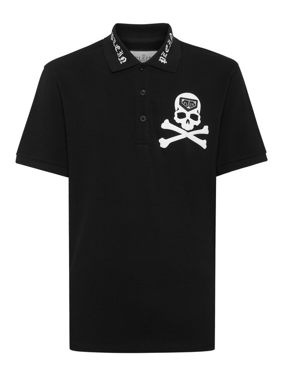 PHILIPP PLEIN PHILIPP PLEIN Polo 25563 Czarny Slim Fit