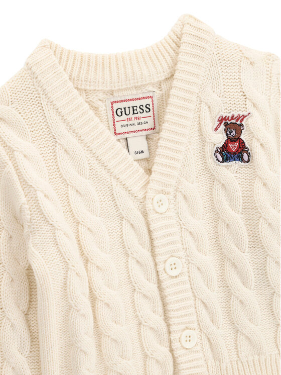 Guess Guess Kardigan I6BR01 Z1653 Kremowy Regular Fit
