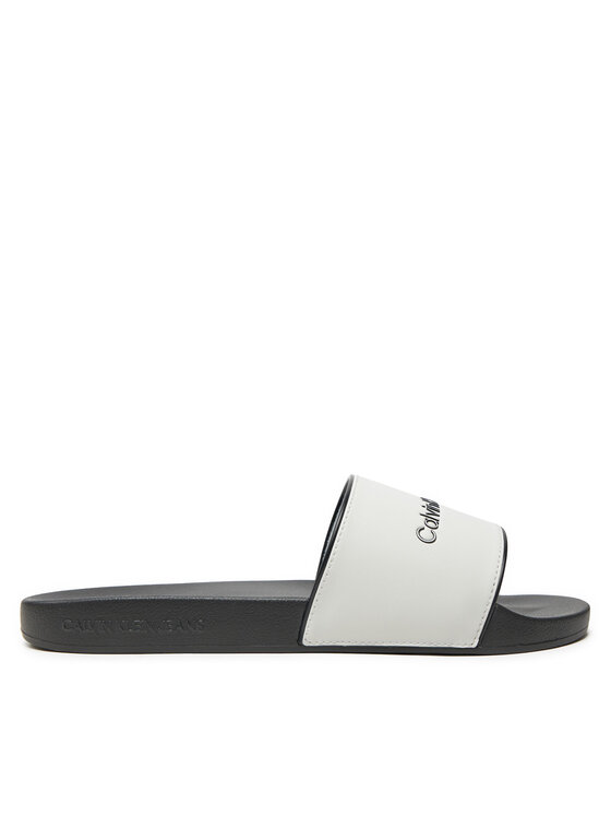 Calvin Klein Jeans Calvin Klein Jeans Παντόφλες Slide Institutional YM0YM01019 Λευκό