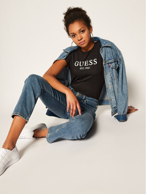 Guess Guess Футболка O0BI02 J1311 Чорний Slim Fit