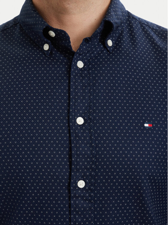 Tommy Hilfiger Tommy Hilfiger Srajca Poplin MW0MW43318 Mornarsko modra Regular Fit