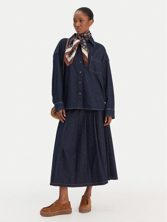 Weekend Max Mara Weekend Max Mara дънкова риза Foggia 2615111011 Тъмносин Relaxed Fit