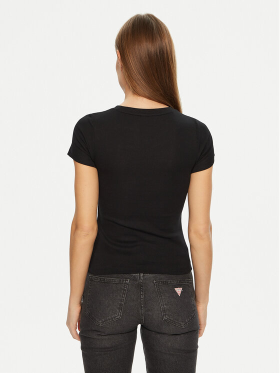 Guess Jeans Guess Jeans T-shirt W5RI57 KA0H1 Crna Slim Fit