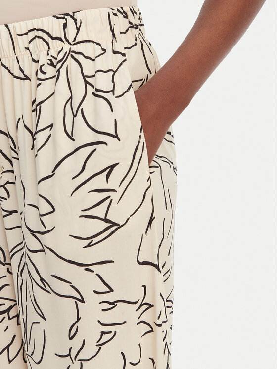 Seafolly Seafolly Riidest püksid Hothouse Flowers 55631-PA Beež Wide Leg