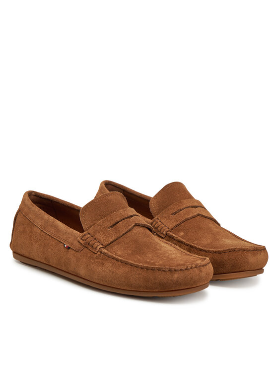 Tommy Hilfiger Tommy Hilfiger Mokasyny Casual Hilfiger Suede Driver FM0FM04998 Brązowy