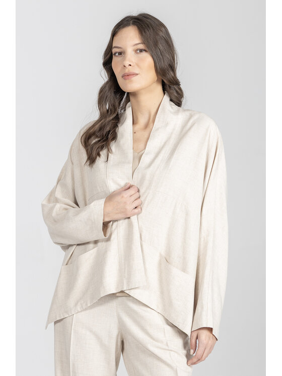 Deni Cler Milano Deni Cler Milano Bluza T-DC-W306-F2-20-12-1 Beżowy Loose Fit