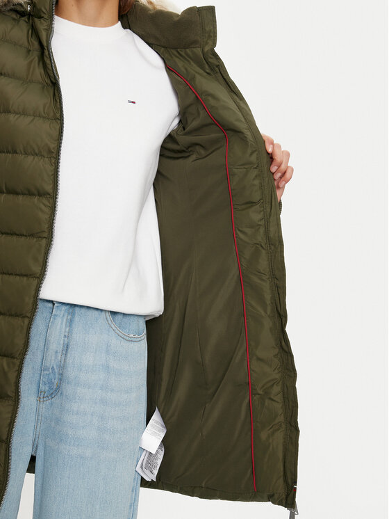 Tommy Jeans Tommy Jeans Geacă din puf Essential DW0DW18864 Verde Slim Fit