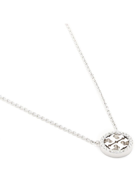 Tory Burch Tory Burch Κολιέ Crystal Logo Delicate Necklace 53420 Ασημί