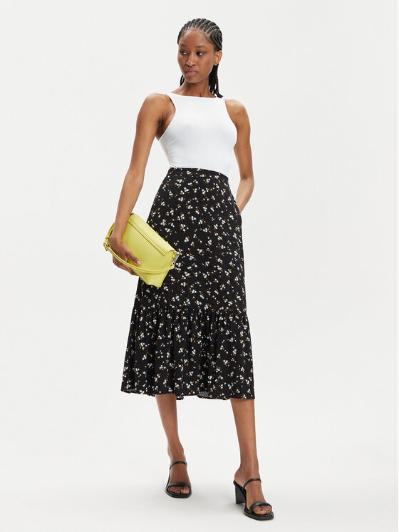 Tommy Jeans Tommy Jeans Midi svārki DW0DW17873 Melns Regular Fit