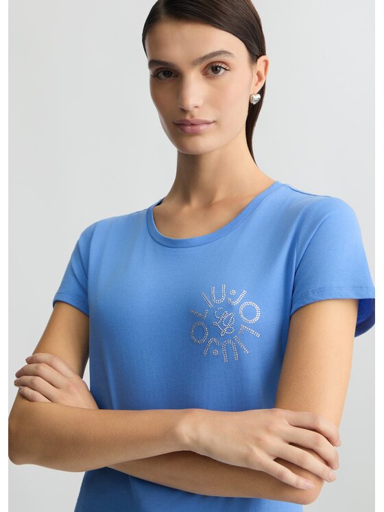 Liu Jo Liu Jo T-shirt WA5143JS923M9442 Celeste Regular Fit