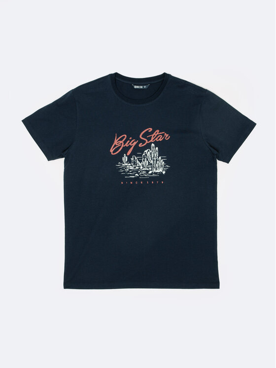 BIG STAR BIG STAR T-Shirt STERIR Granatowy Basic Fit