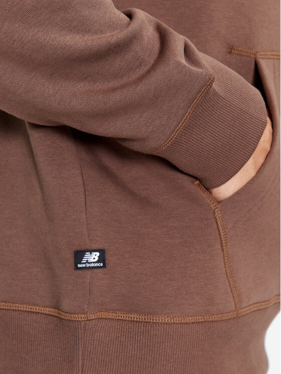 New Balance New Balance Bluza NB Essentials Hoodie MT33508 Brązowy Regular Fit