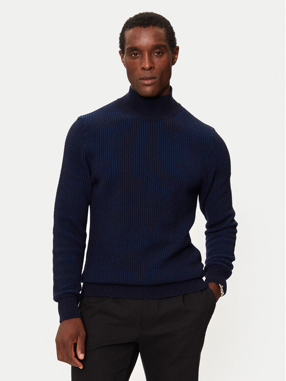 BOSS Boss Rollkragenpullover H-Emaurelio 50526833 Dunkelblau Regular Fit