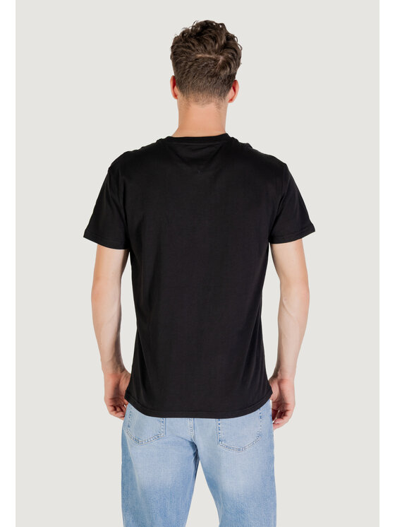 Tommy Jeans Tommy Jeans T-krekls Linear Logo DM0DM20744 Melns Regular Fit