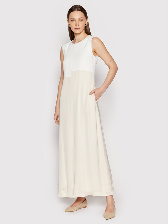 Peserico Peserico Vasarinė suknelė E02951 Smėlio Relaxed Fit