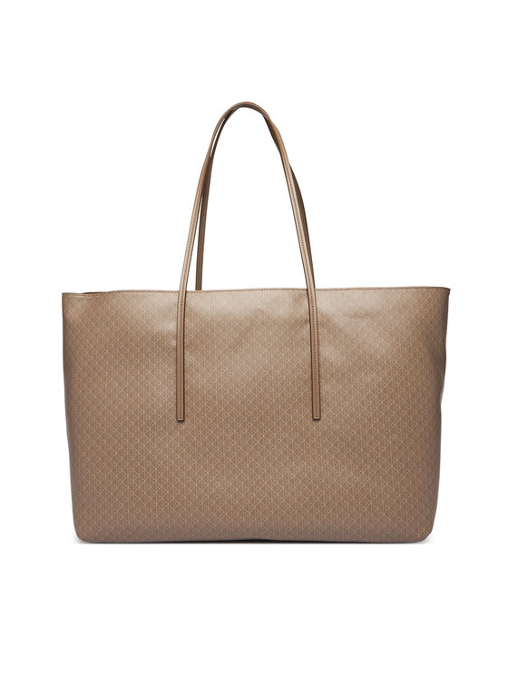 Calvin Klein Calvin Klein Torbica Emblem Aop Large Tote W/ Pouch LV04F3364G Bež
