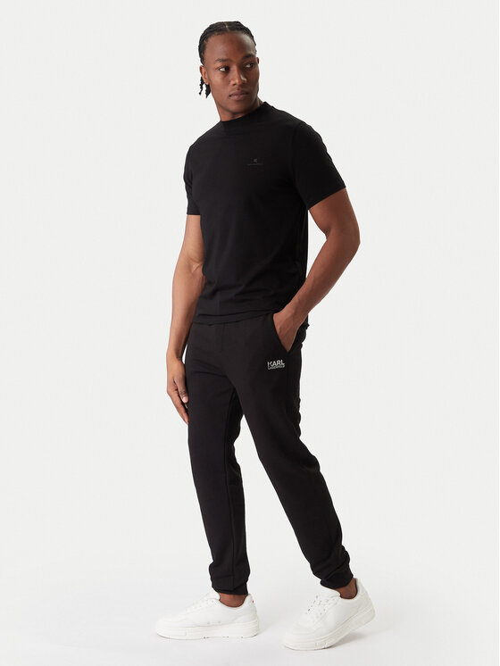 KARL LAGERFELD KARL LAGERFELD Donji dio trenerke 705782 561917 Crna Regular Fit