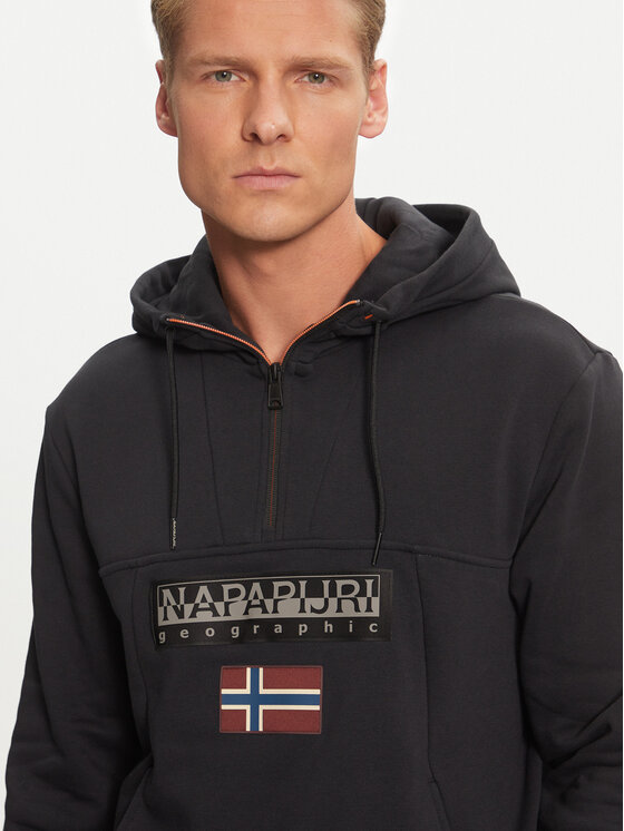 Napapijri Napapijri Sweatshirt Burgee NP0A4I5E Schwarz Regular Fit