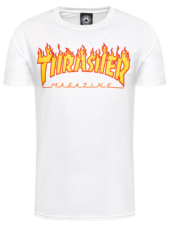 Thrasher Thrasher T-Shirt Flame Bílá Regular Fit